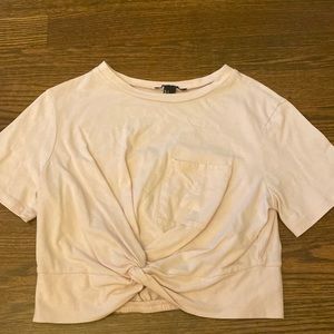 cute baby pink crop top